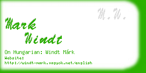 mark windt business card