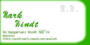 mark windt business card